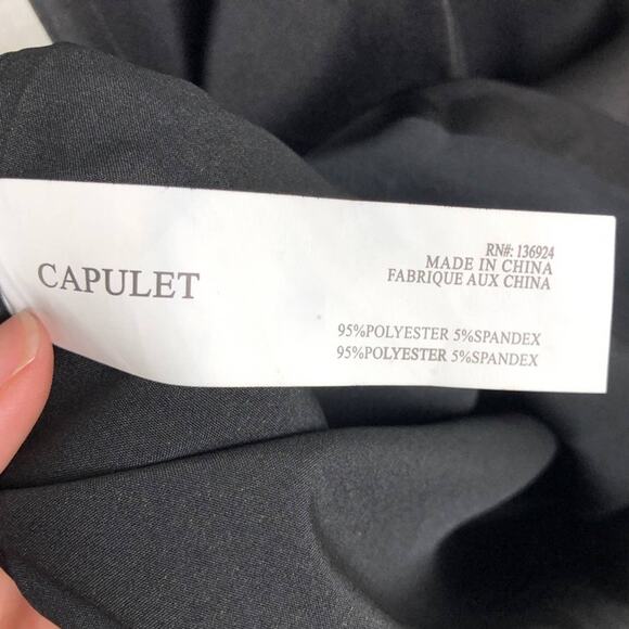 Capulet Black High Mock Neck Cut Out Side Sleeveless Cocktail Bodycon Mini Dress - Picture 7 of 10